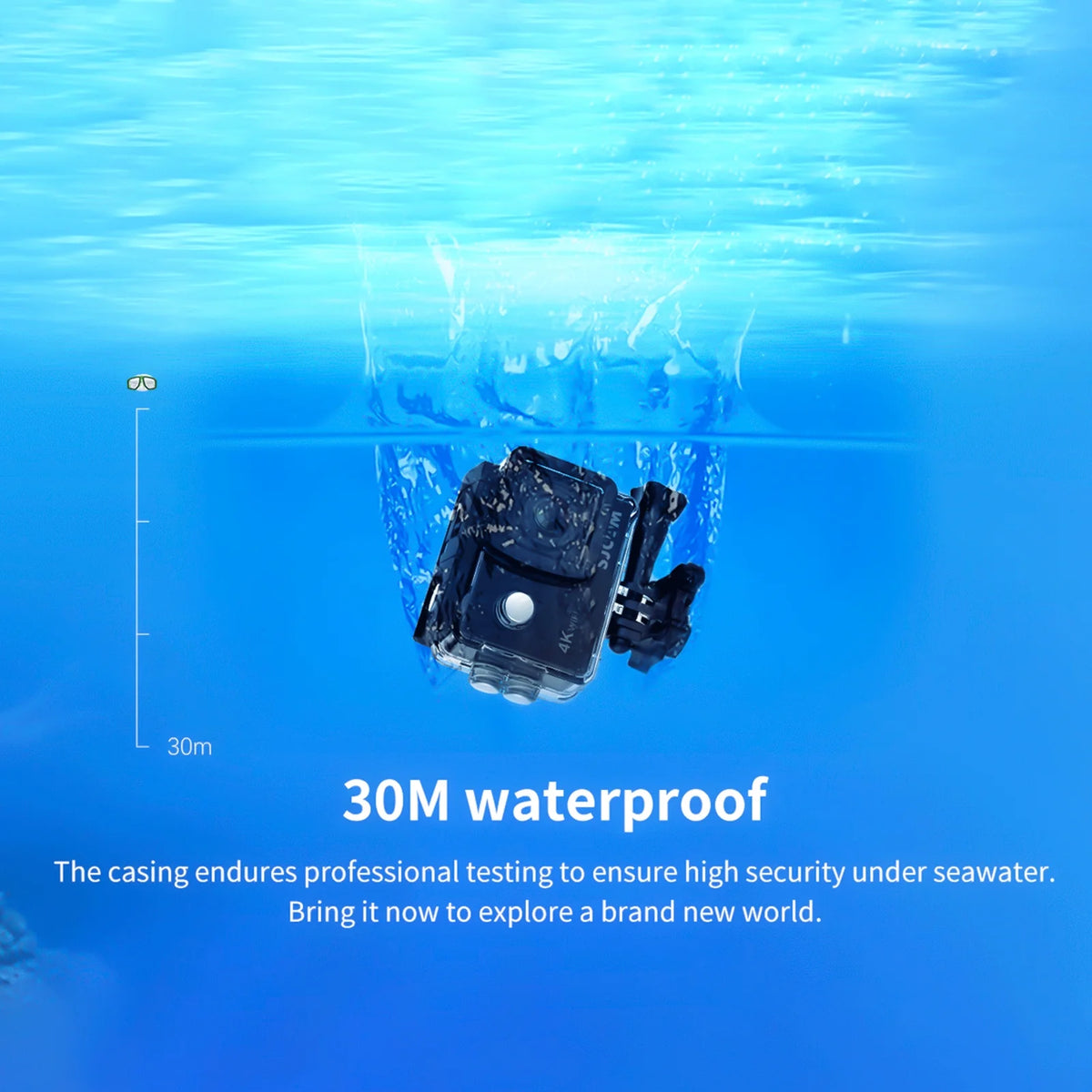 4K Sports Camera with WiFi and Waterproof Case M39610
