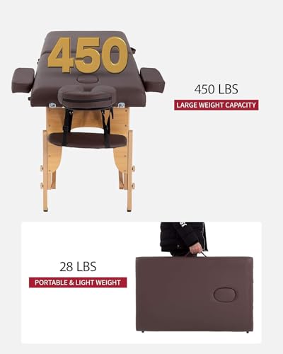 Portable Adjustable 2 Folding Massage Table K590215