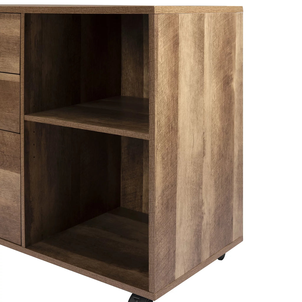 White 5 Drawer Storage Cabinet with Shelf K57533