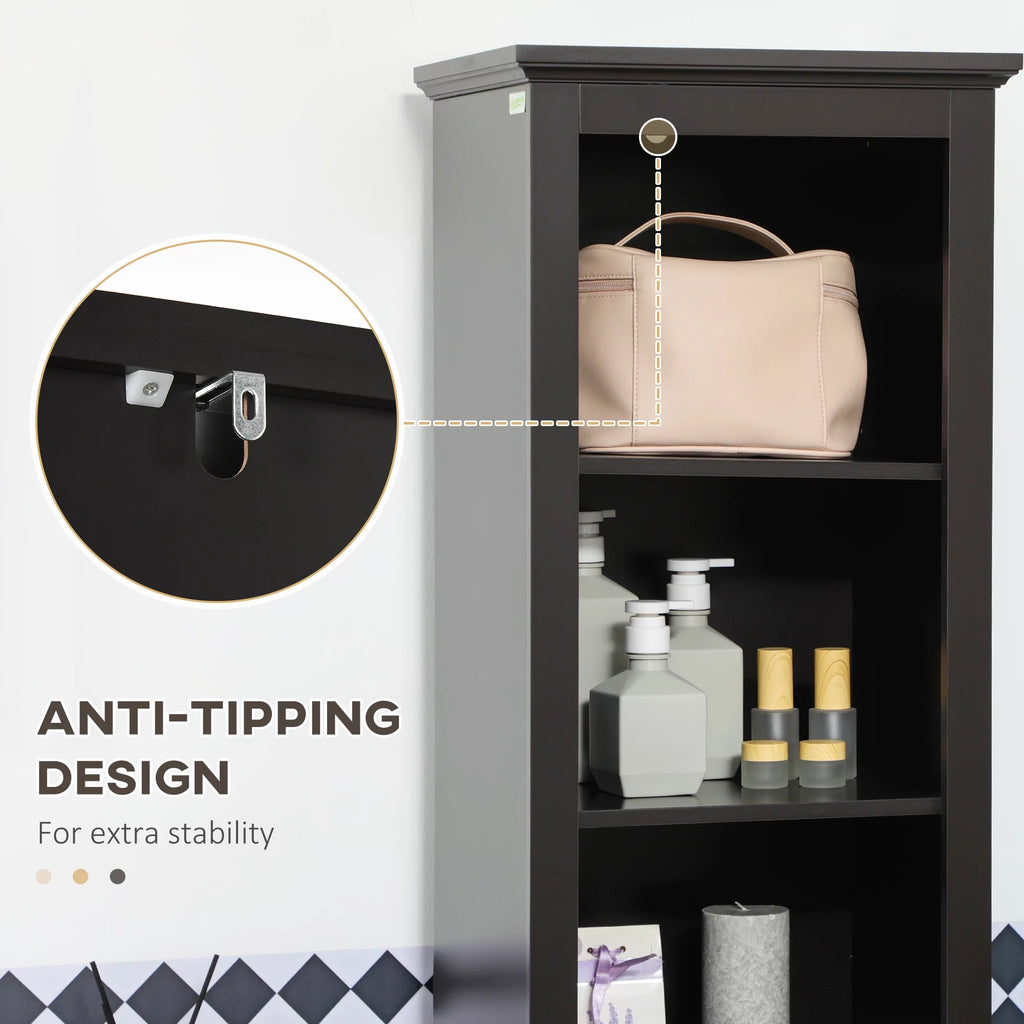 Slim Bathroom Storage Cabinet with Door & Shelves X46331