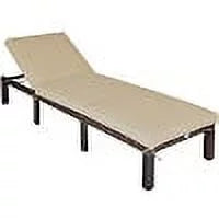 Red Adjustable Cushioned Rattan Chaise Lounge Chair M10180