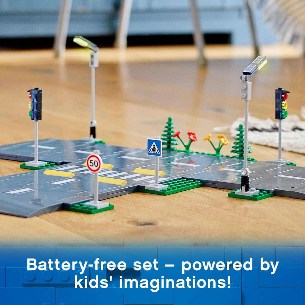 Road Plates Building Toy Set with Traffic Lights and Trees S938459