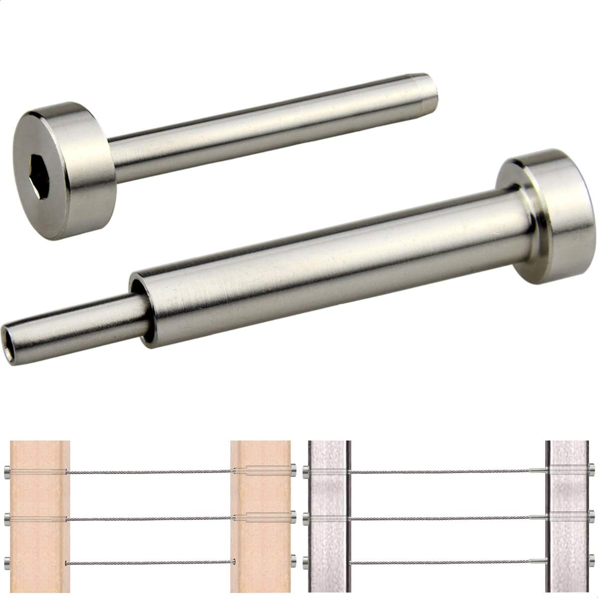 Stainless Steel Cable Railing Hardware Kit, 20 Pairs D39846