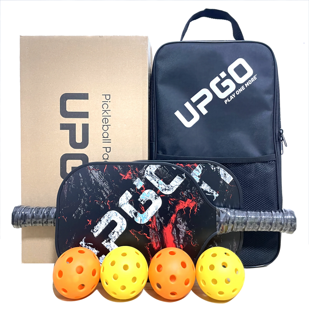 Graphite Fiber Pickleball Paddles Set with 4 Balls and Backpack L862380