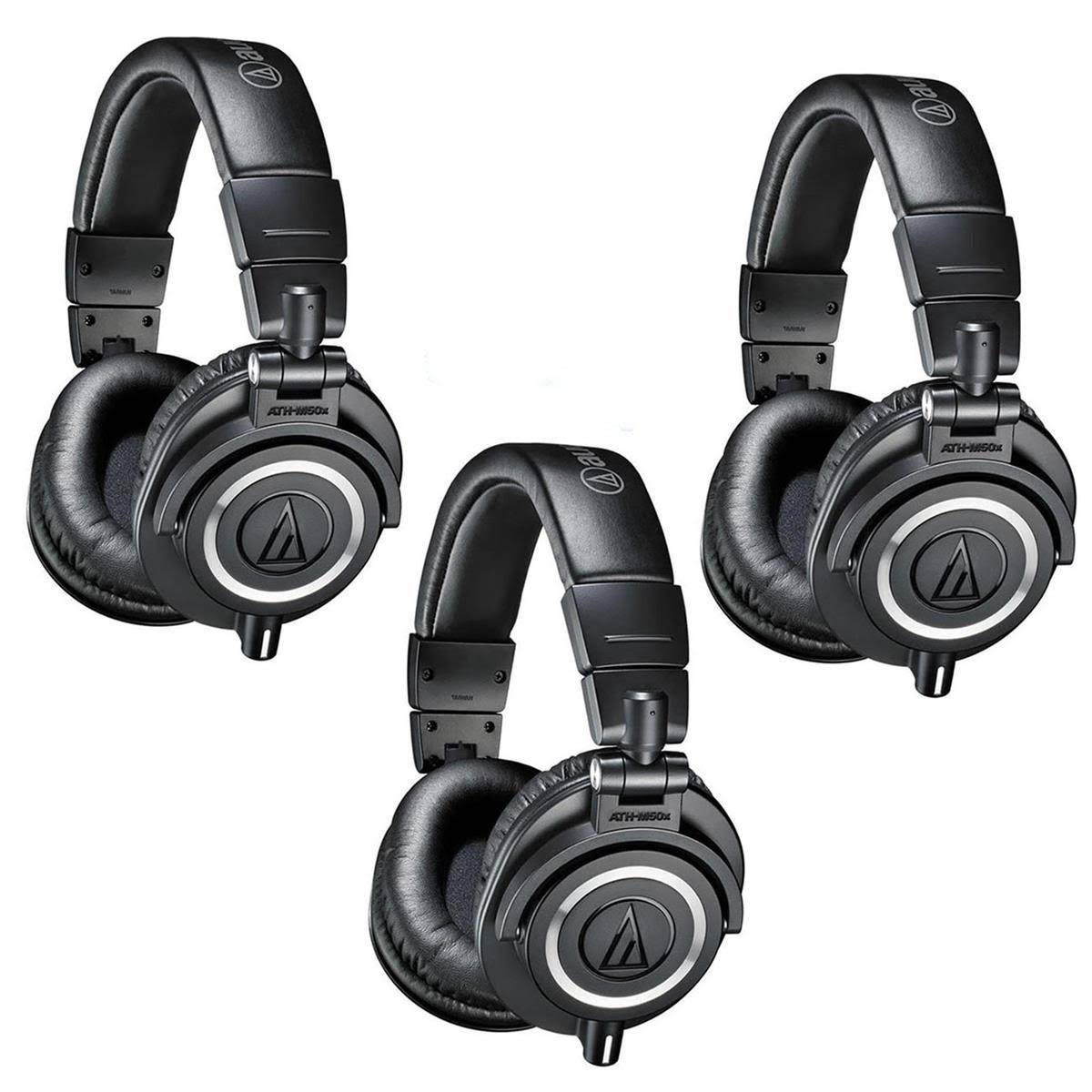 Black Professional Monitor Headphones, 3 Pack B9146