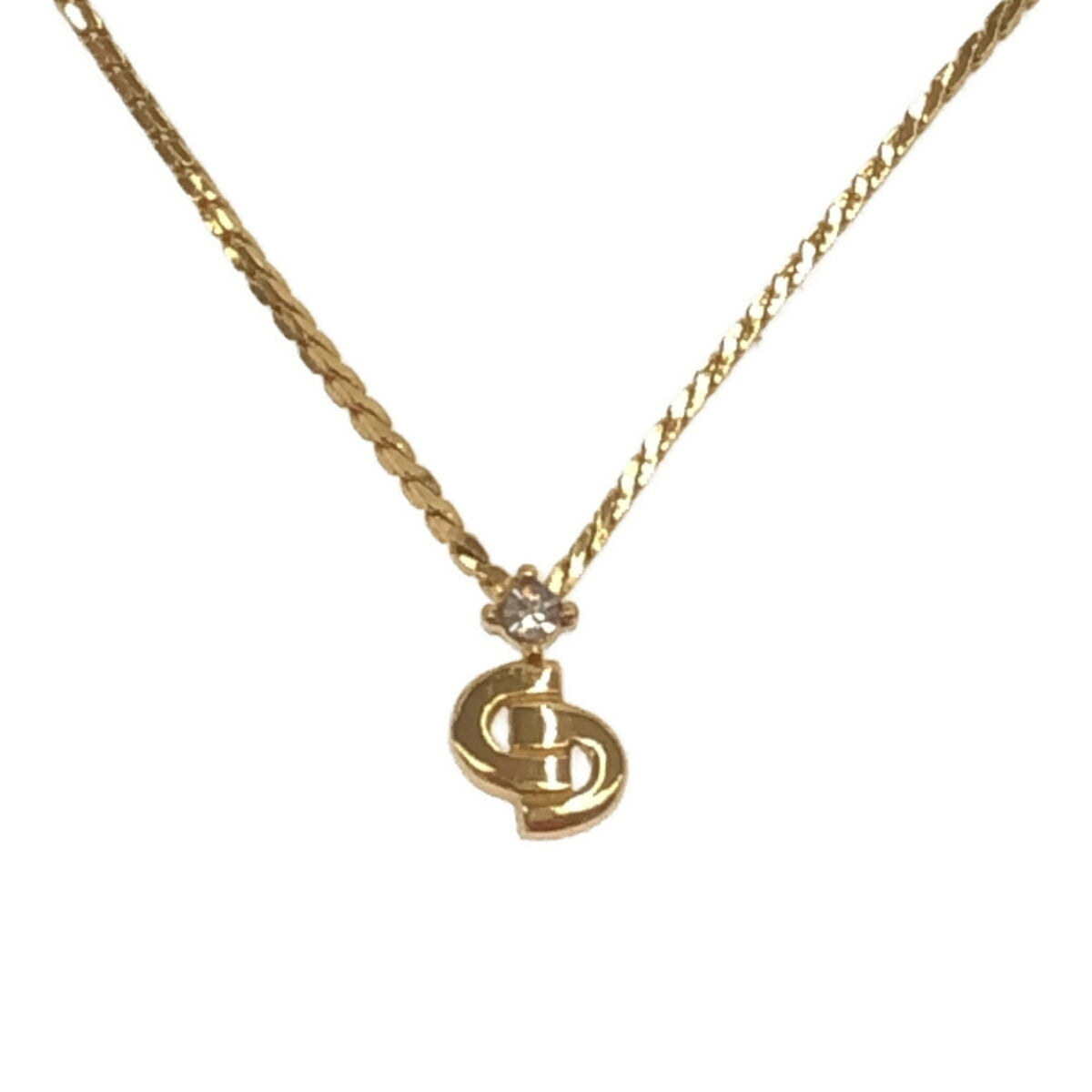 Vintage Gold Stone Necklace H151
