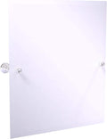 Polished Chrome Frameless Rectangular Tilt Beveled Edge Wall Mirror E4194