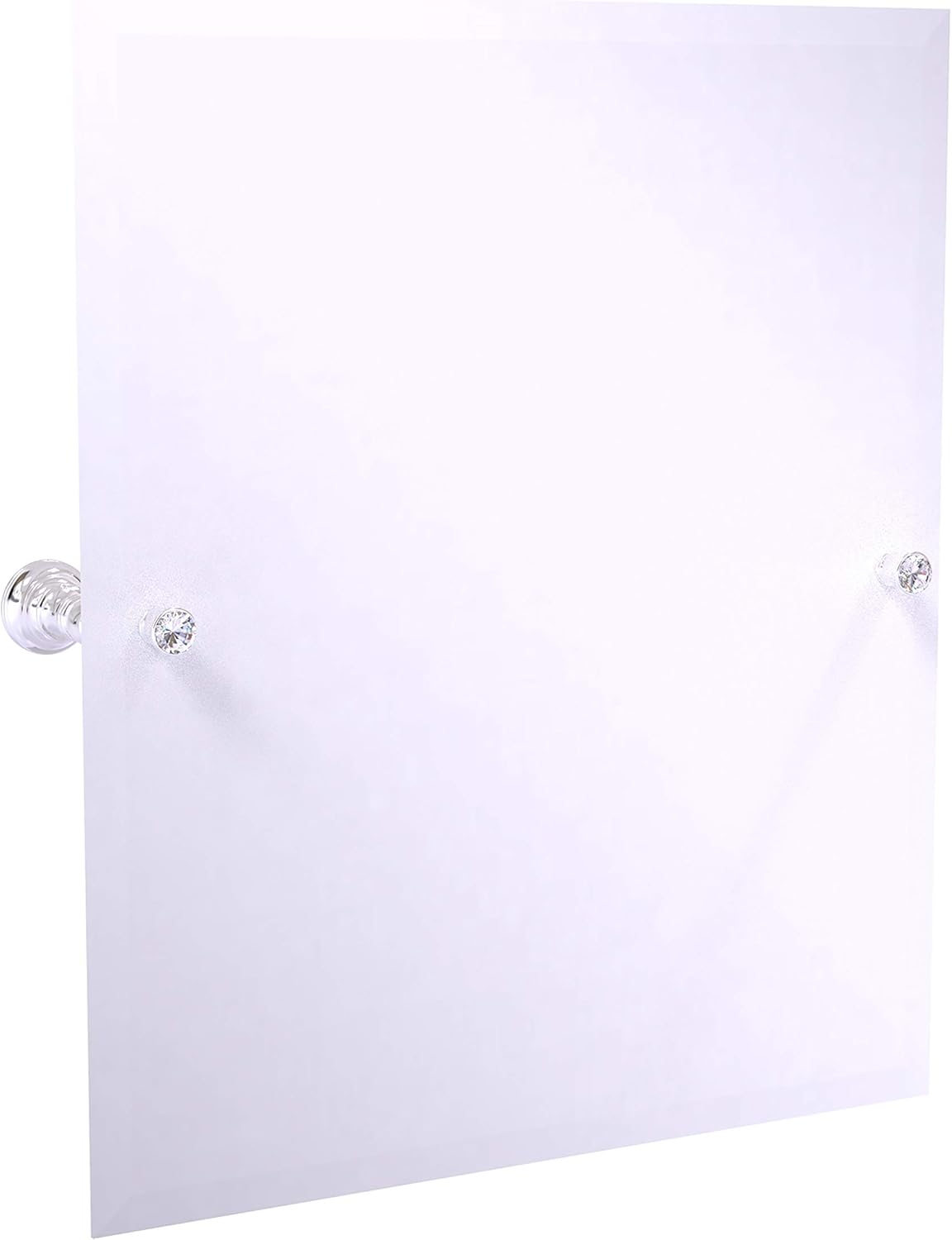 Polished Chrome Frameless Rectangular Tilt Beveled Edge Wall Mirror E4194
