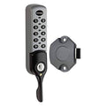 Electronic Cabinet & Locker Lock with Lever Handle with Slam Latch Vertical - Silver L59592