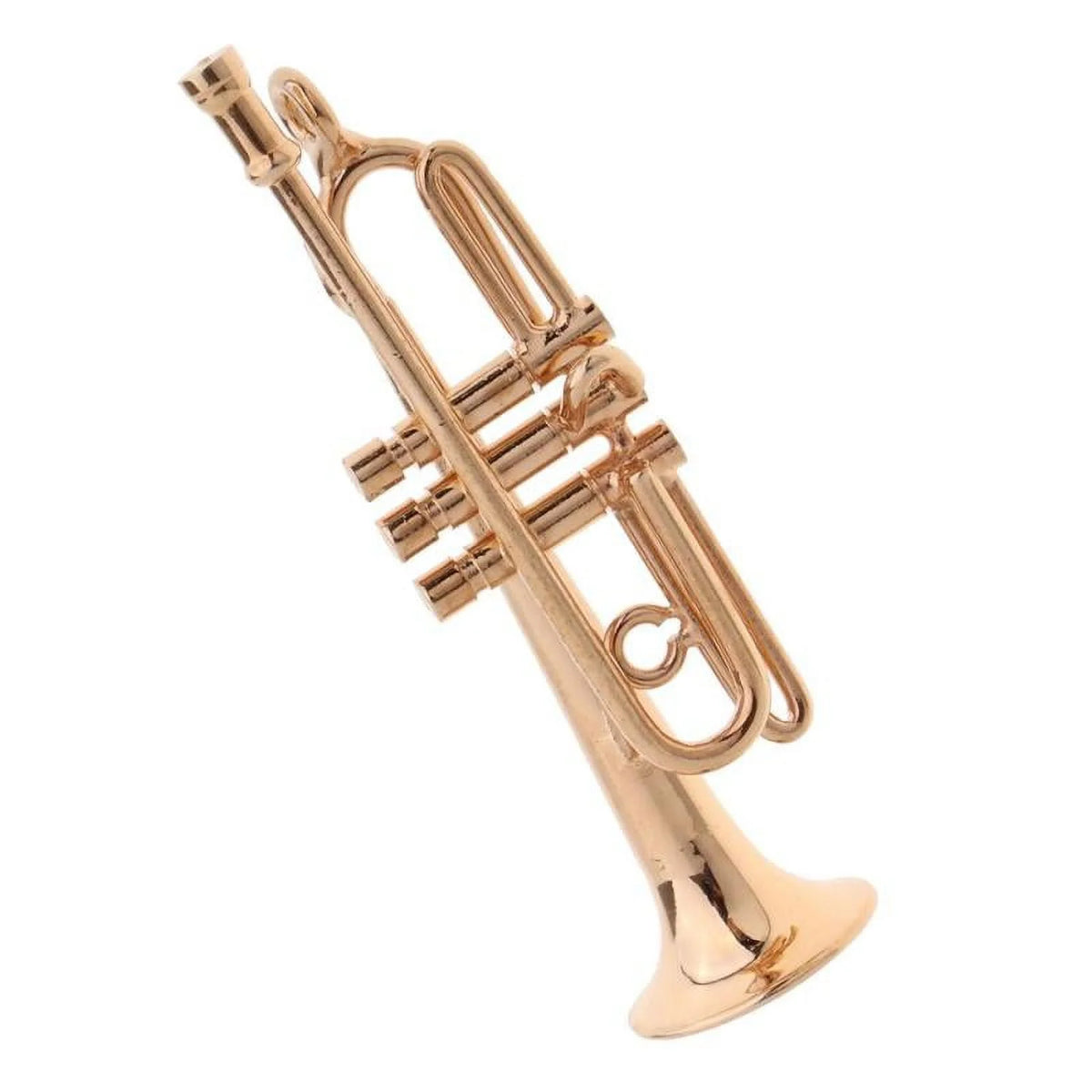 Metal Golden Trumpet Dollhouse Musical Instruments Set M273