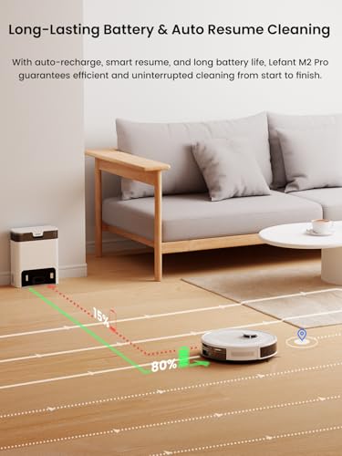 LiDAR Robot Vacuum and Mop, 450ml Dustbin, 150 Mins Runtime M693