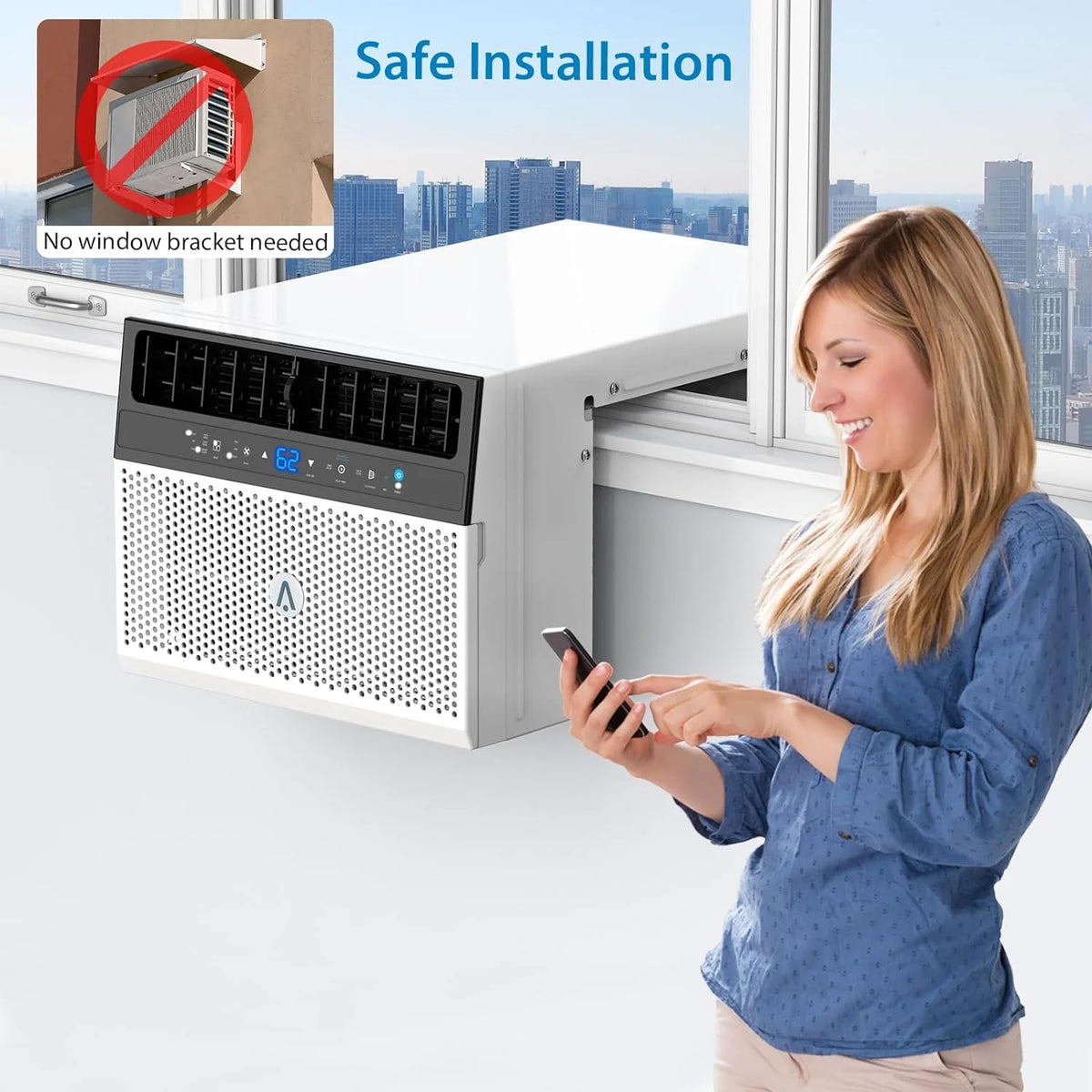 8000 BTU Window Air Conditioner with Remote Control C4840