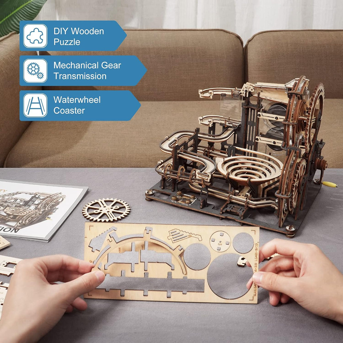 3D Wooden Puzzles Marble Run Model Building Kit Pack of 2 P143580