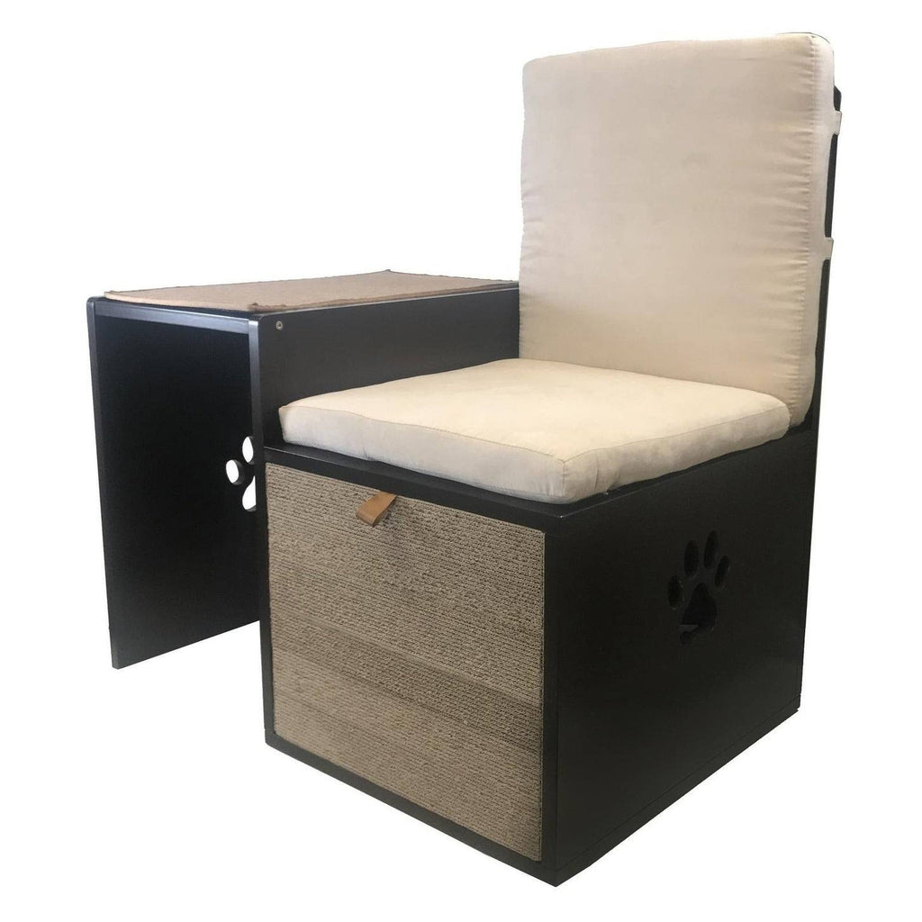 Brown Cat Walk Love Seat with Scratching Posts and Storage A692833