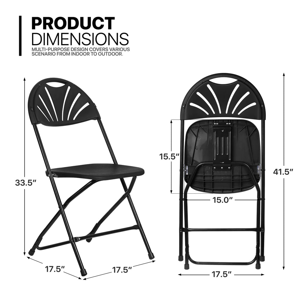 11 Pieces 4.5 Ft White Round Foldable Plastic Table and Chair Set Y276089