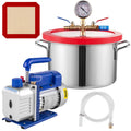 3CFM Single Stage 1/4HP Vacuum Pump with 1 Gallon Vacuum Degassing Chamber M28603