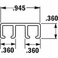 Strip Brush Holder, Double Track, 3/16 Backing Height, 3/16 Backing Width, Pk 10 V767