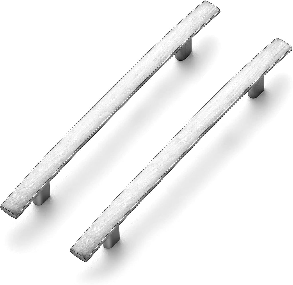Matte Black Curved Cabinet Pulls, 7.25” Length, 5” Hole Center, Pack of 2 A612474