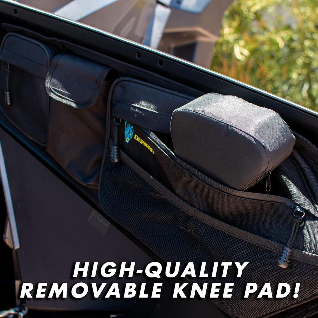 Front Left and Front Right Door Bags with Removable Knee Cushion A930094