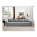 Light Gray Linen 4 Seater Sofa U279622