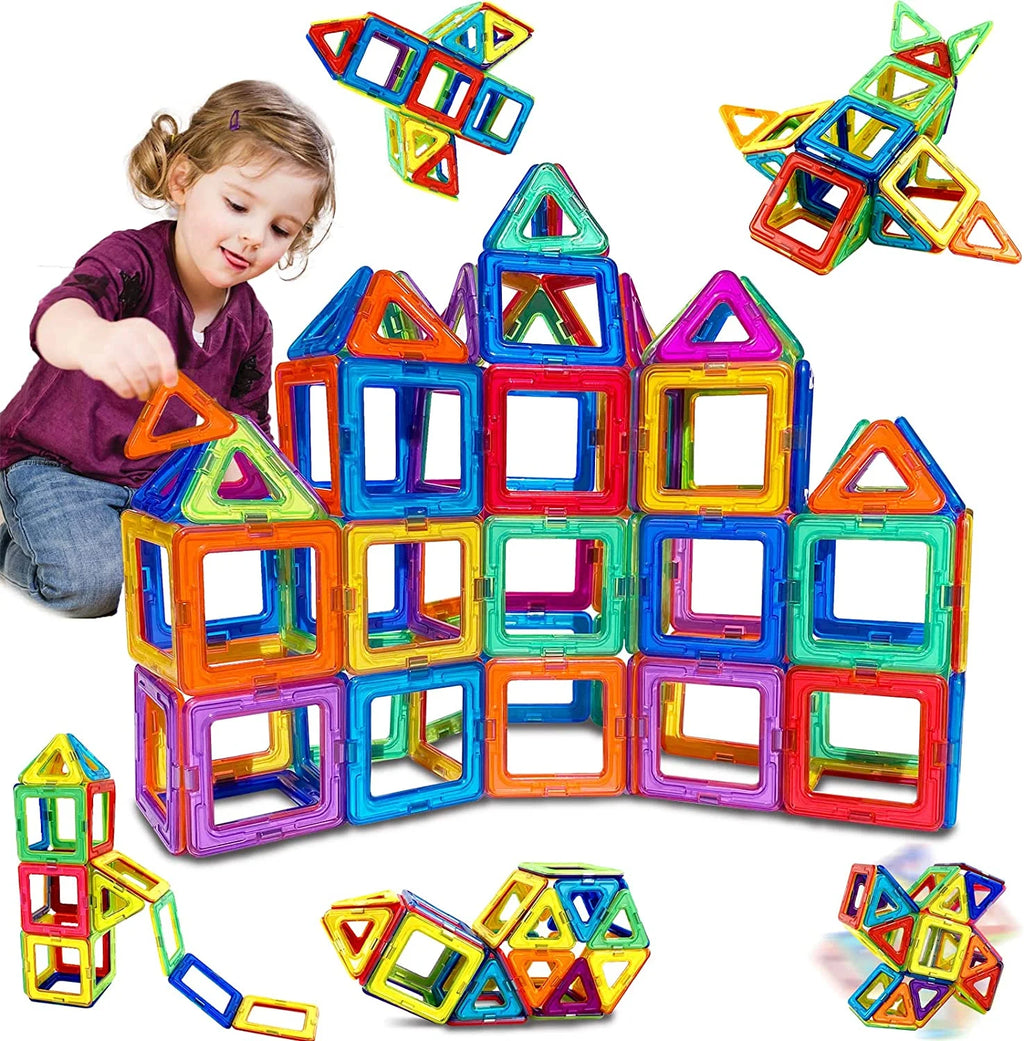 100Pcs Magnetic Building Tiles STEM Toys Starter Set R320201
