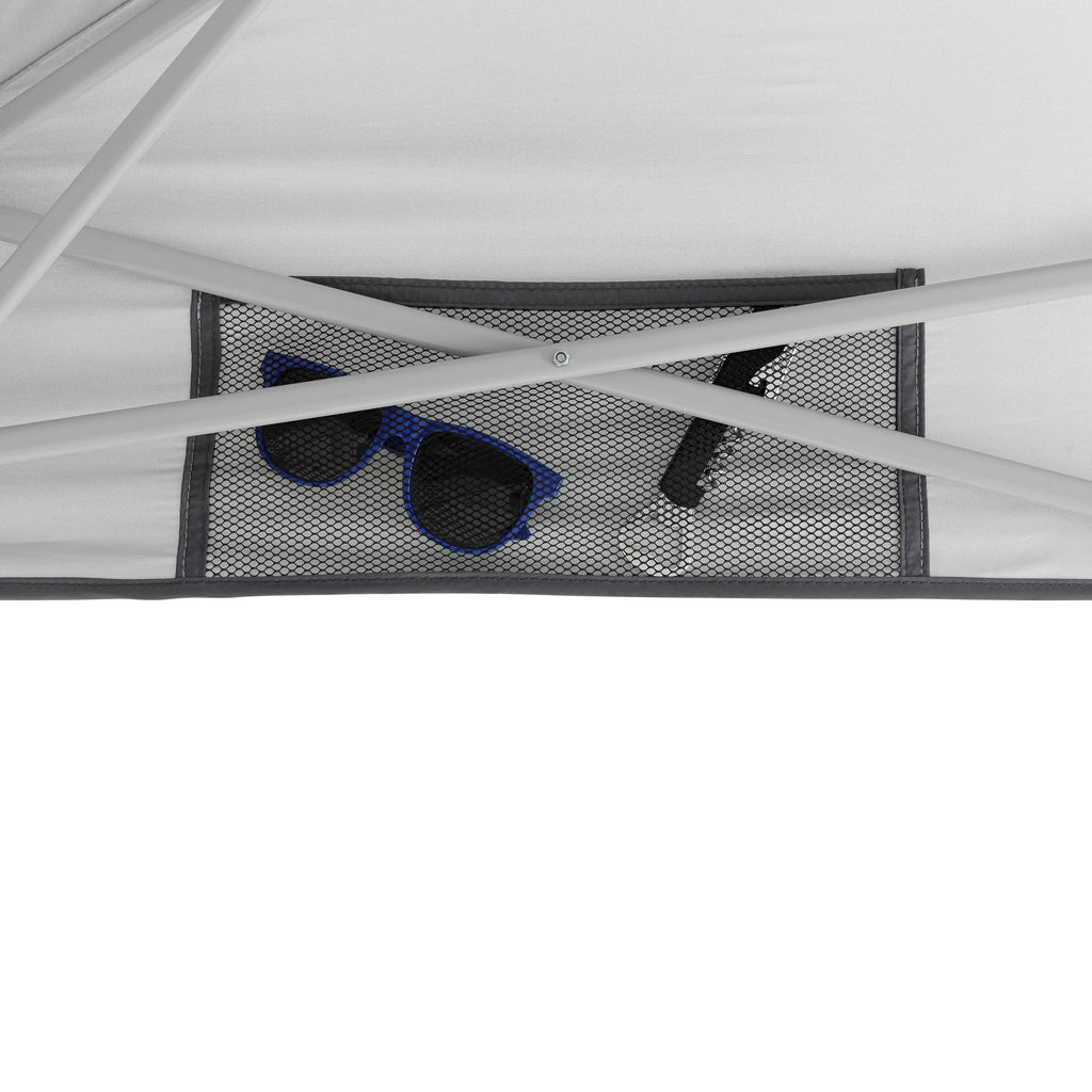 6 x 4 Ft Pop Up Instant Tent Canopy with Half Sun Shade, Gray L105
