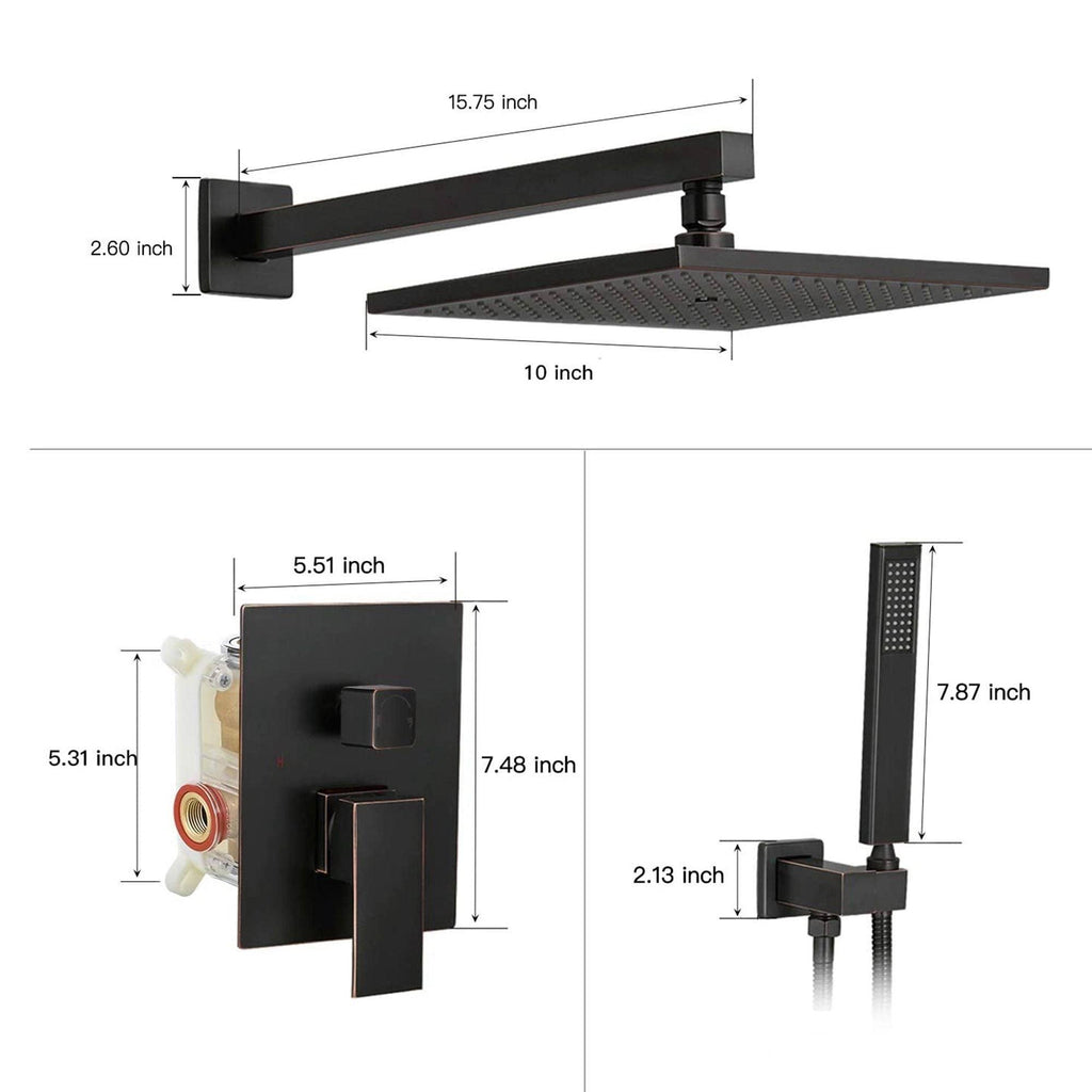 Oil Rubbed Bronze Complete Shower System with Rough-In Valve N501